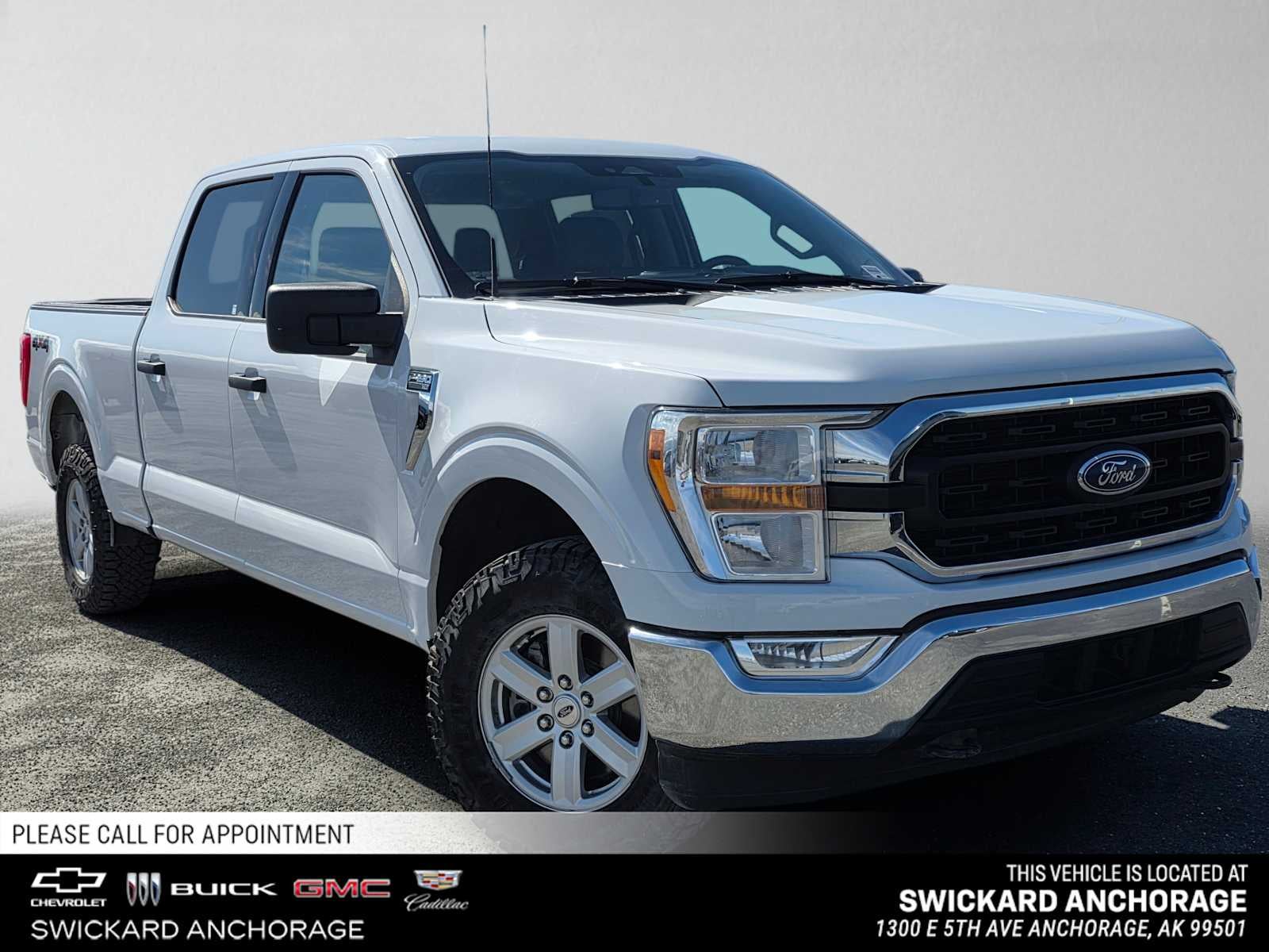 2022 Ford F-150 XLT in White — front three-quarter view