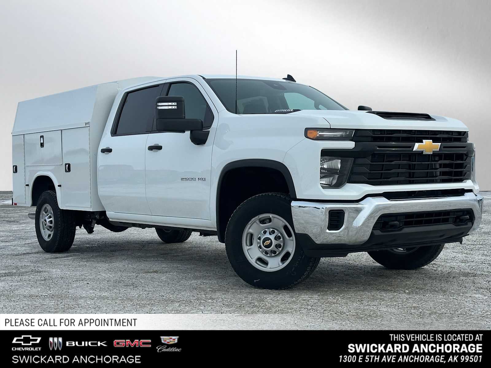 2024 Chevrolet Silverado 2500 HD WT in Summit White — front three-quarter view