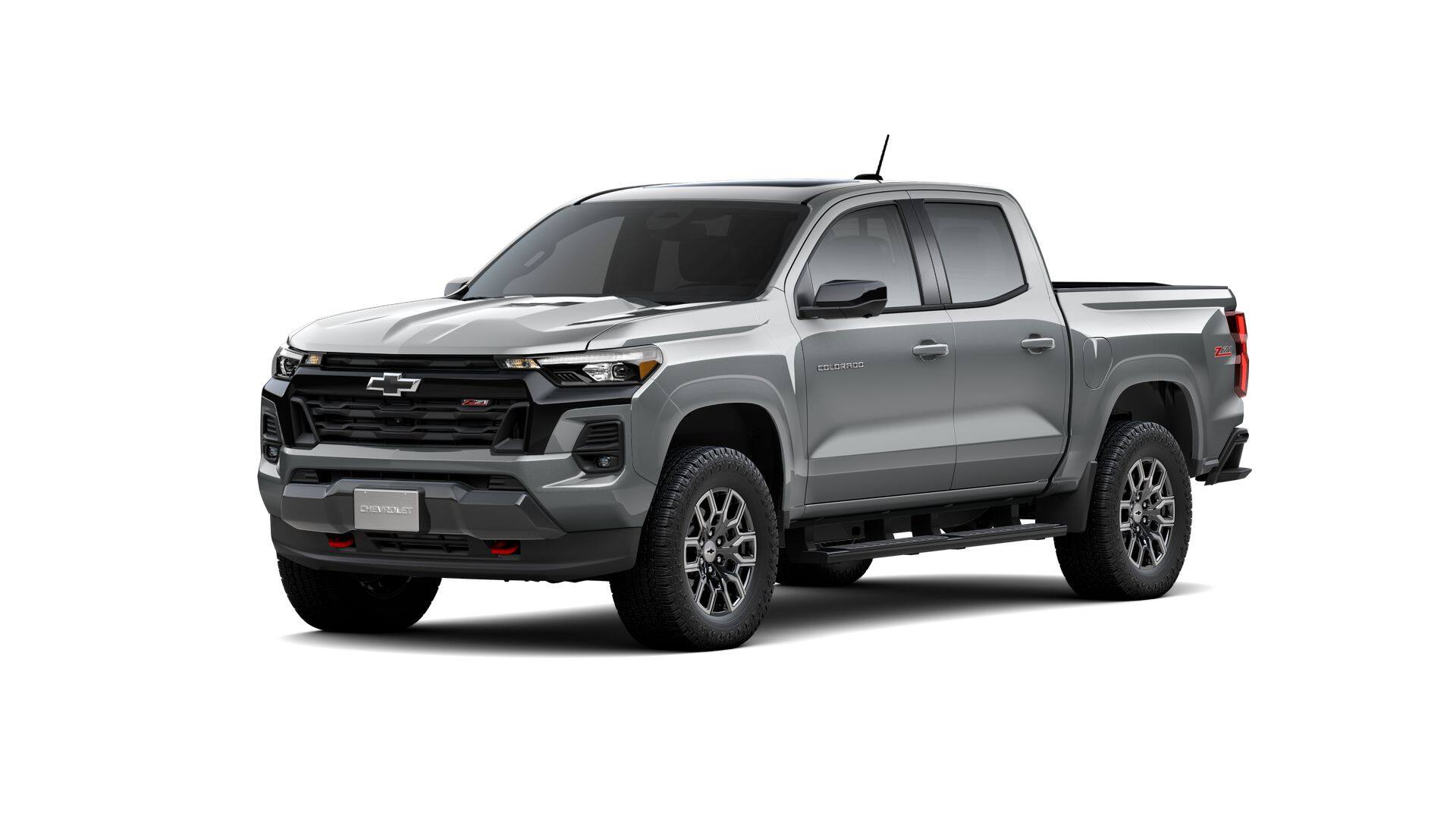 2026 Chevrolet Colorado Z71 in Sterling Gray Metallic — front three-quarter view