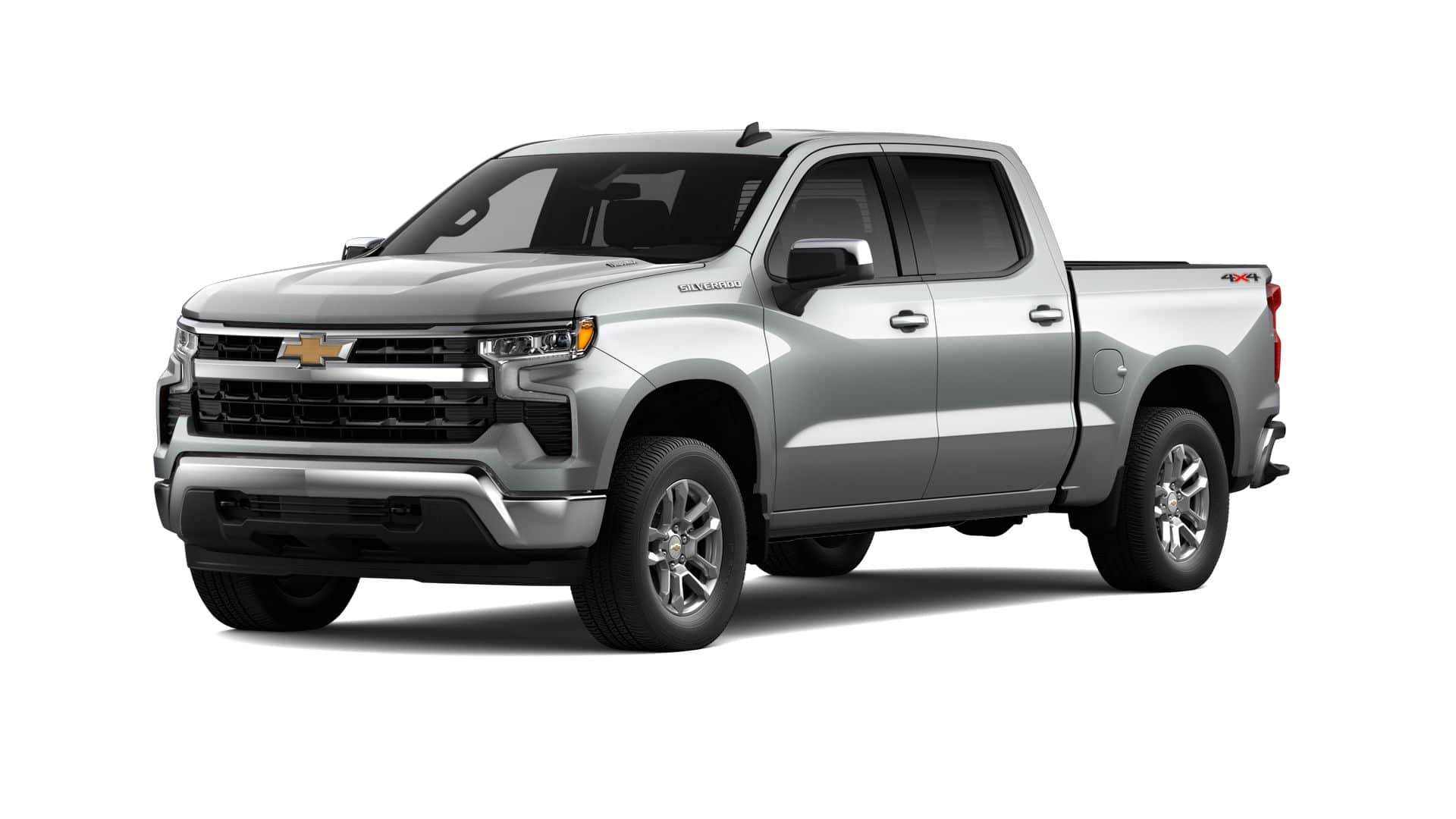 2026 Chevrolet Silverado 1500 LT (2FL) in Sterling Gray Metallic — front three-quarter view