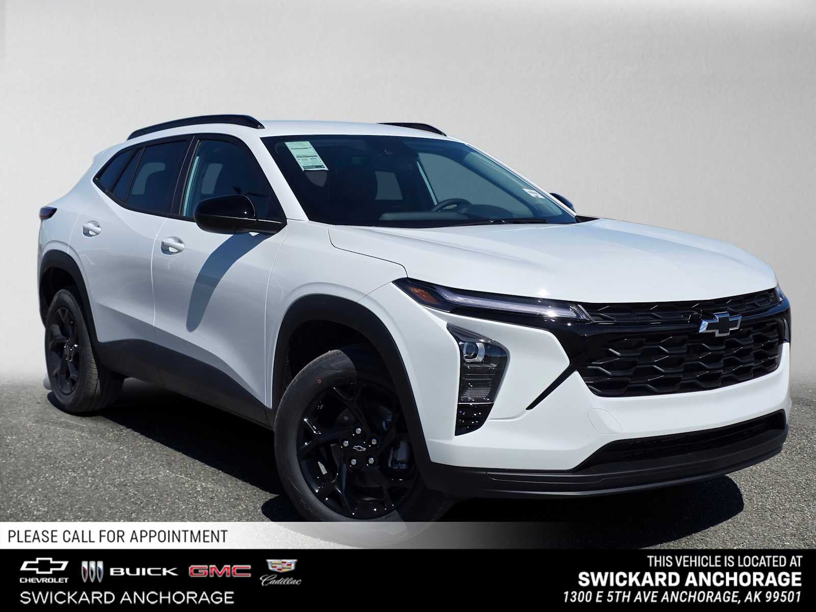 2026 Chevrolet Trax LT in Summit White — front three-quarter view